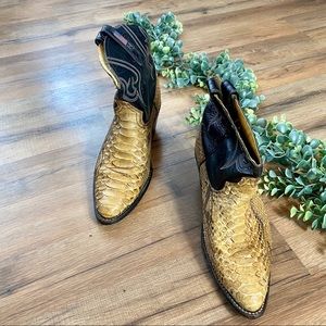 Snakeskin Heeled Cowboy Boots